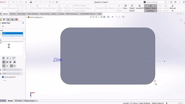 Adding text in Solidworks смотреть онлайн