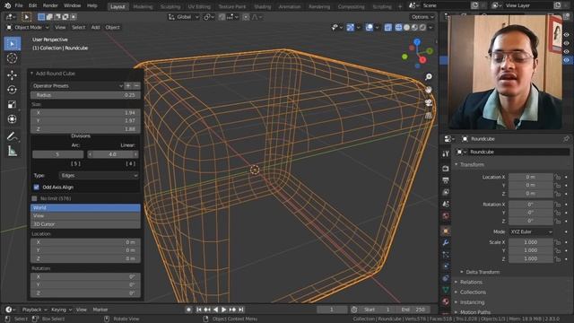 Blender Beginner Tutorial round cube hindi смотреть онлайн
