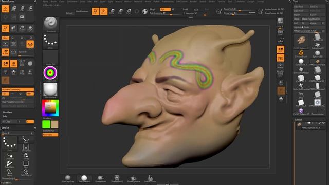 044 ZBrush Polypaint Options смотреть онлайн