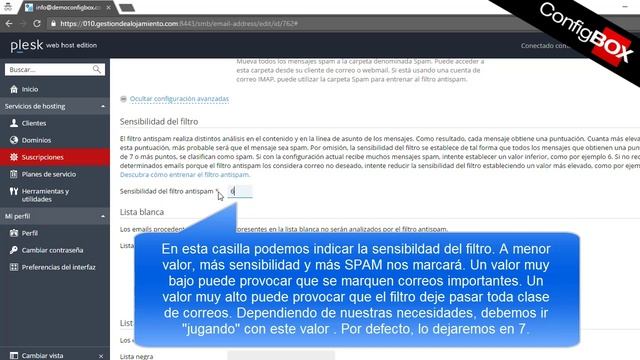 Como configurar los filtros antispam en Plesk 12.5 смотреть онлайн