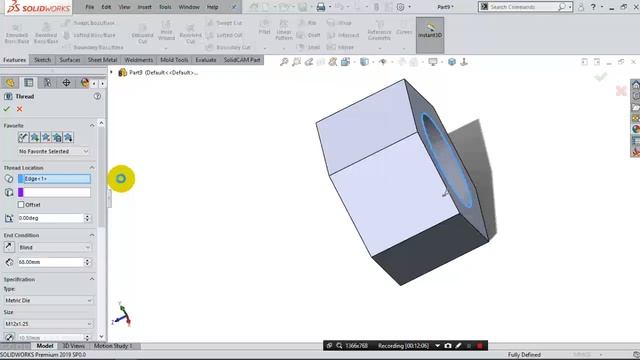 SolidWorks 2019 Assembly # ภาษาไทย - ทำ Bolt Nut แบบหมุนได้ смотреть онлайн