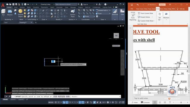 AutoCAD 3D tutorials Lesson 12 (EXERCISE USING REVOLVE TOOL & SHELL TOOL) смотреть онлайн