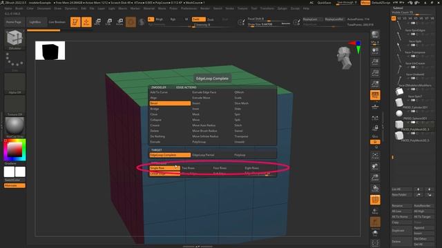 ZBrush - ZModeler Edge(Actions) - 