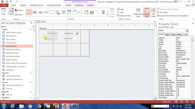 35. VBA - Creating A Login Screen (Programming In Microsoft Access 2013) смотреть онлайн