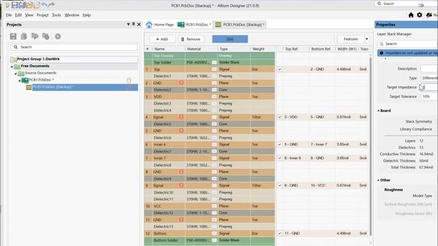iCD Stackup Planner - Altium Designer 21 bi-directional interface смотреть онлайн
