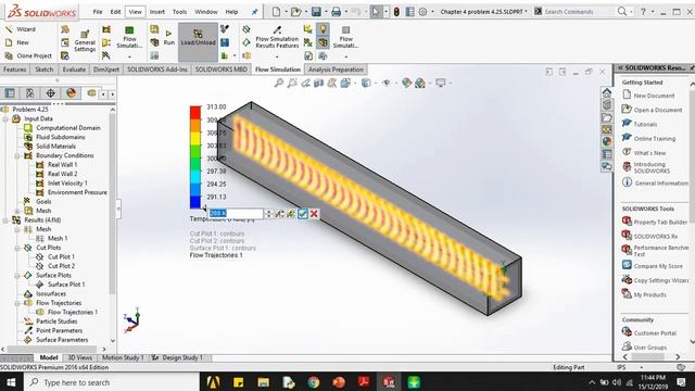 SolidWorks 3-D Simulation on Rectangular Duct w/ Given Boundary Conditions смотреть онлайн