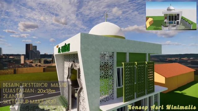 Hasil Akhir TA "Pembuatan Desain Eksterior Masjid Menggunakan Software SketchUp Make 2017" смотреть онлайн