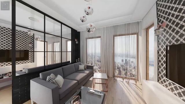 SketchUp model with Coohom rendering of small city apartament- 360° view смотреть онлайн