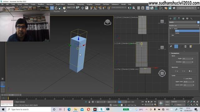 Use Bend modifier in 3ds max 2022 смотреть онлайн