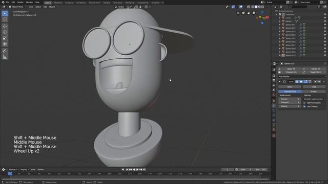 Blender 2.8 Beginner Tutorial - Easy Character Modelling - No Sculpt смотреть онлайн