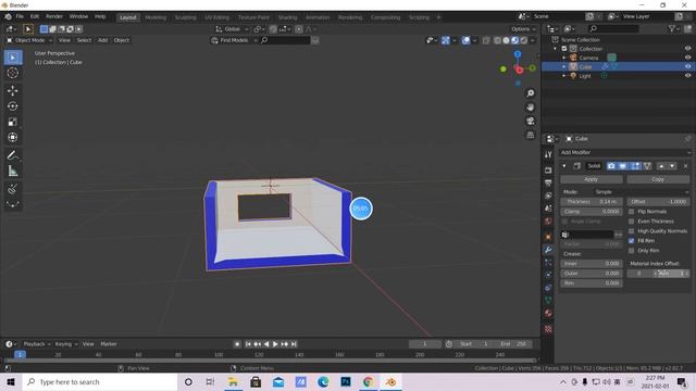 Blender Chinese tutorial: Modifier 11—solidify and subdivision modifier. Blender修改器11—固化和细分修改器中文教程 смотреть онлайн