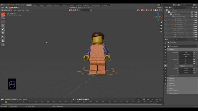 How to scale your Lego Minifigure in Blender!!! смотреть онлайн