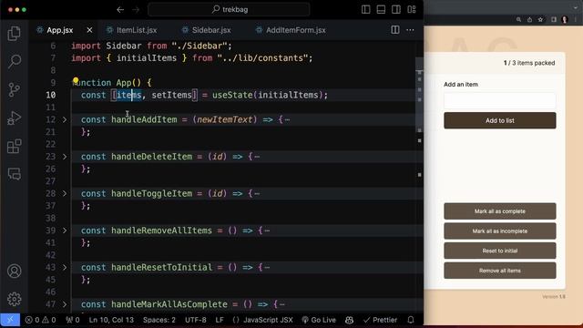 76. React Pattern for Updating State, naming props смотреть онлайн