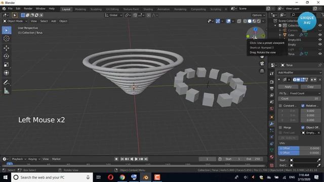 blender array modifier beginner tutorial quick tips 3D part 1 2020 смотреть онлайн