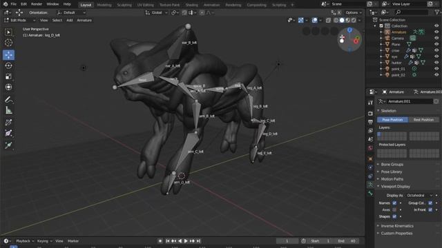 Blender2.8 : Bone Setup / IK Chain смотреть онлайн