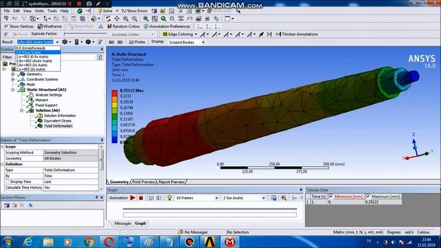 Ansys Tutorial Static Structural Torsion on Shaft (coil transfer car) смотреть онлайн