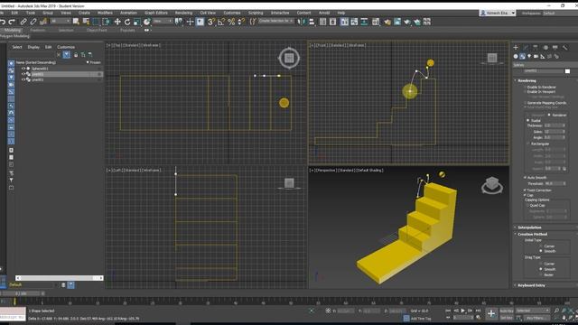 How to create a Smooth Animation of Falling Ball on Stairs 3Ds Max - Step by Step Tutorial смотреть онлайн
