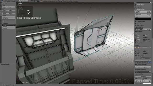 Modular Sci-Fi Set Wip 69 Blender 2.75a - Animated sci-fi door смотреть онлайн