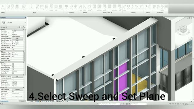 Revit Guide - Using the Sweep and Sketch Path command in 3d View смотреть онлайн