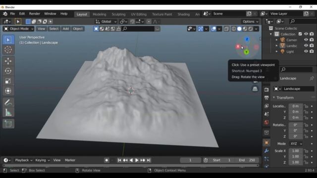 [blender tutorial Hindi]:create a snowy mountain landscape in blender |full tutorial | 7 minute смотреть онлайн