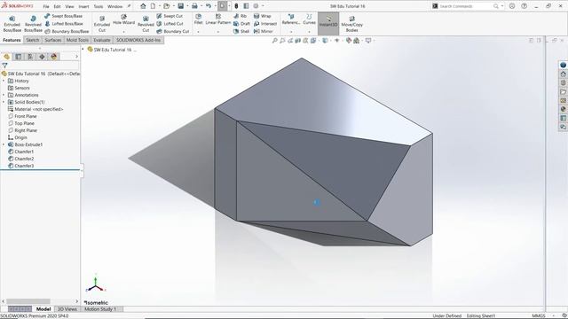 SolidWorks Education Detailed Drawing Exercises Tutorial 16 смотреть онлайн