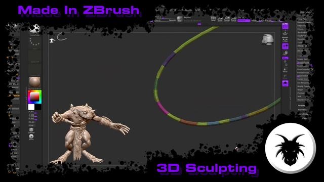 Using Polygroups and Frame Mesh to insert IMM stitches in ZBrush #Shorts смотреть онлайн