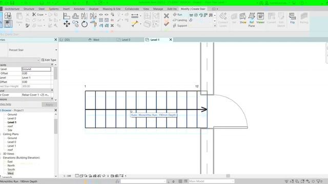 Revit complete How to create stairs, railing, roof part 3 смотреть онлайн