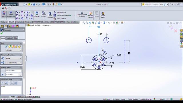 Solidworks tutorial | How to draw 2D sketch in solidworks смотреть онлайн