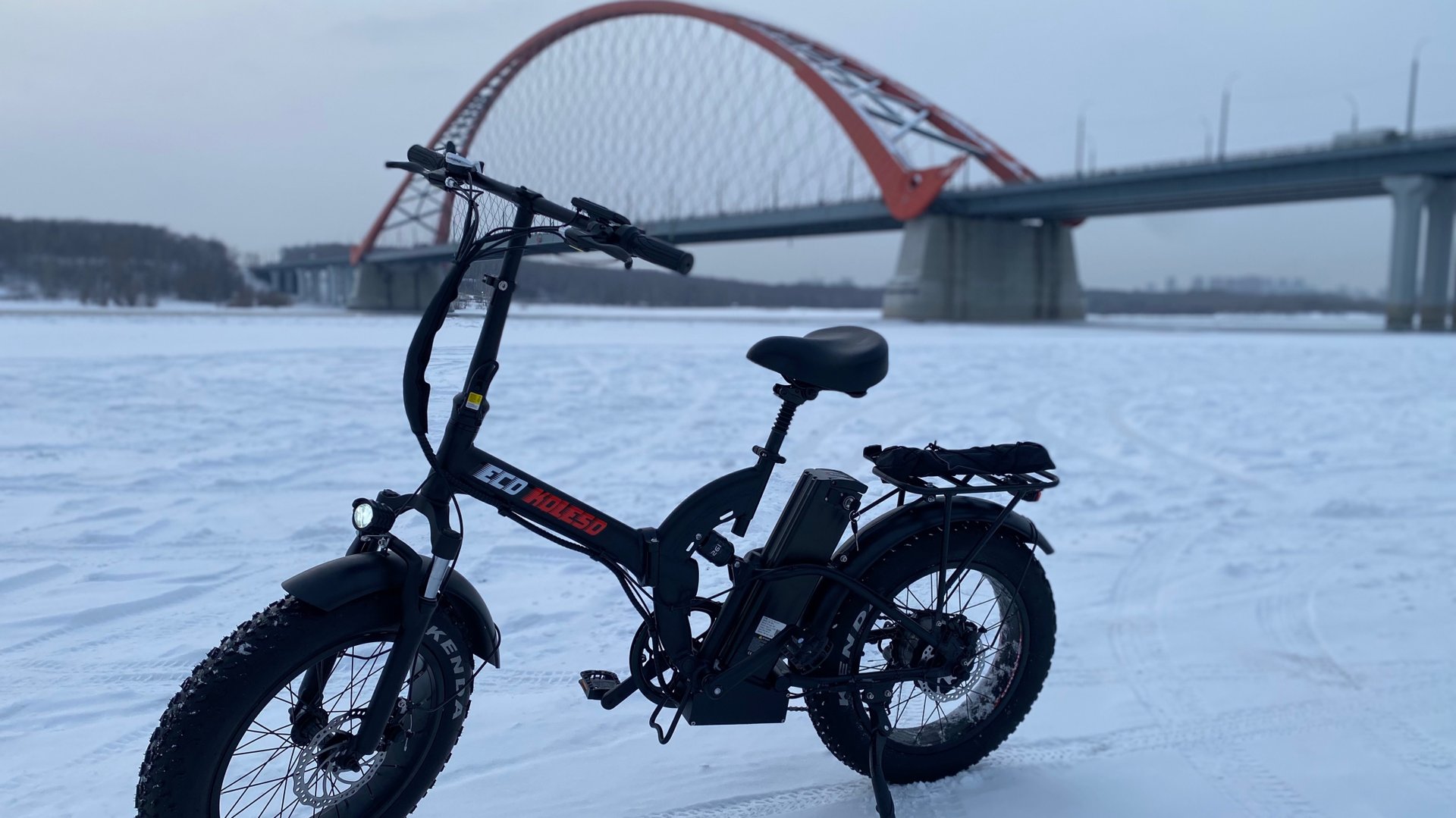 Зимний тест складного электровелосипеда (двухподвес) Eco Drive V5 LUX 1000W 48V21Ah (электрофэтбайк) смотреть онлайн