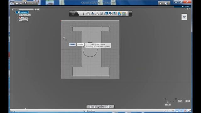 Autodesk 123D beta 9 Circle - Rectangle - Polygon Sketch Feature смотреть онлайн