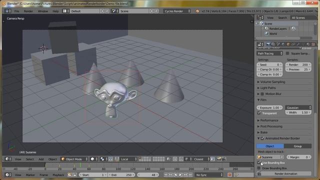 Blender 3D: Animated Render Border Add-on V1 Demo смотреть онлайн