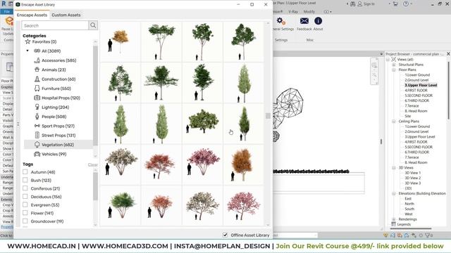 Enscape Tutorial | Day 05 Commercial Building Elevation | Revit Tutorial смотреть онлайн