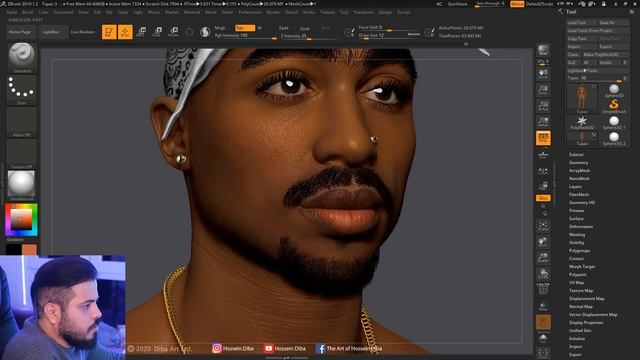 Polypaint in Zbrush with Hossein Diba - Part 1 смотреть онлайн