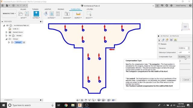 Fusion 360 CAM Tutorial 4: 2D Profile Cutting, Generating & Simulating Toolpaths смотреть онлайн