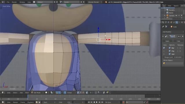 Beginners Tutorial: Modeling Sonic The Hedgehog in Blender: Part 3 смотреть онлайн