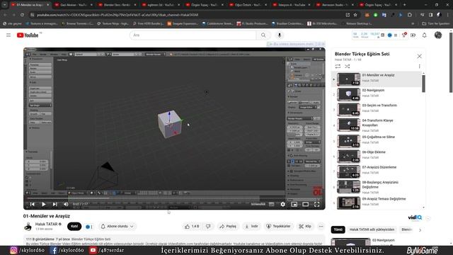 Türkçe Blender 3D Eğitim Kanalları