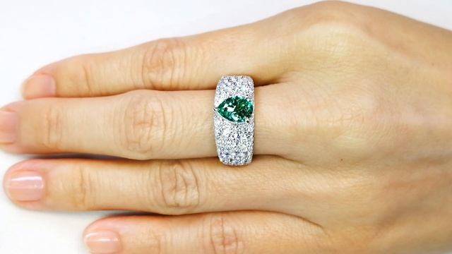 Brazilian Paraiba Tourmaline Ring at 1.25 carats by Kat Florence. KF07042 смотреть онлайн