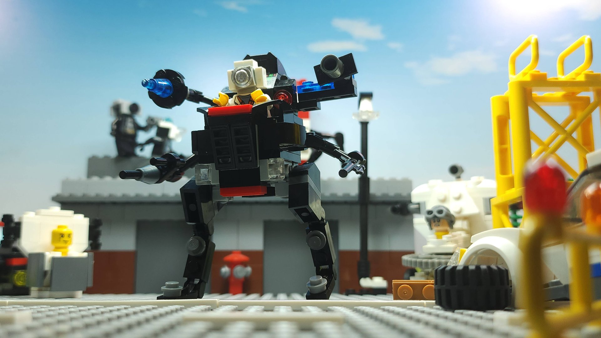 Сборка из лего робот-мех Камераменов. Mech Cameraman