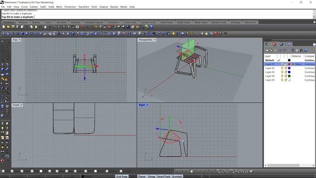 Simple chair modeling using Rhinoceros 3D смотреть онлайн