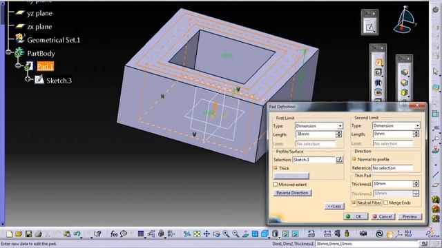 Catia Chapter 5 ( Part Modelling ) смотреть онлайн