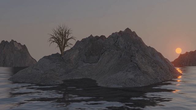 LonelyTree@lonely sun/Blender 3.5 Eevee Render and free tree addon/Ai generate the music смотреть онлайн