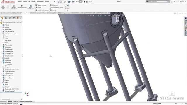 Tanque de almacenamiento | Piezas soldadas | SolidWorks смотреть онлайн