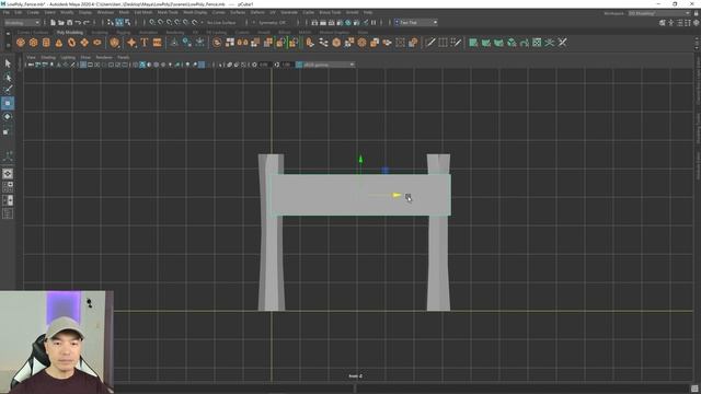 Model A Low Poly Fence In Maya смотреть онлайн
