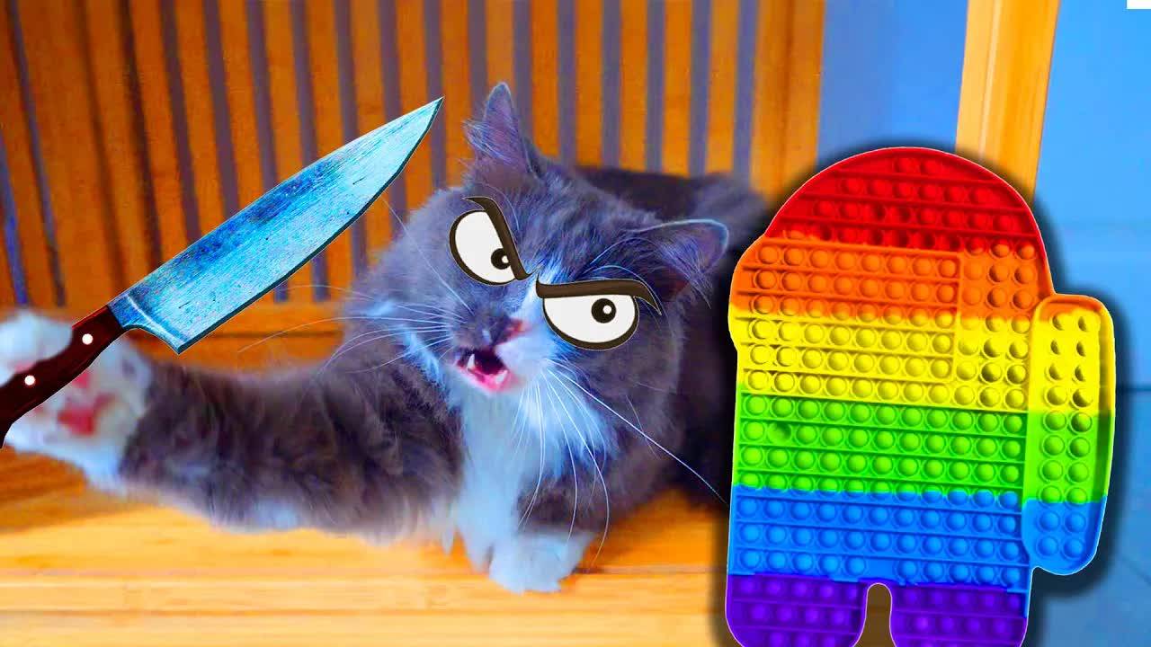 Pop It Among Us против питомцев! Антистресс-челлендж! смотреть онлайн