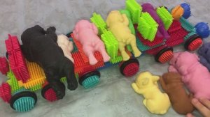 Собачки резиновые сквиши едут в гости к обезьянке. Мягкие собачки мопсы. Мякиши. Лизуны. Антистресс