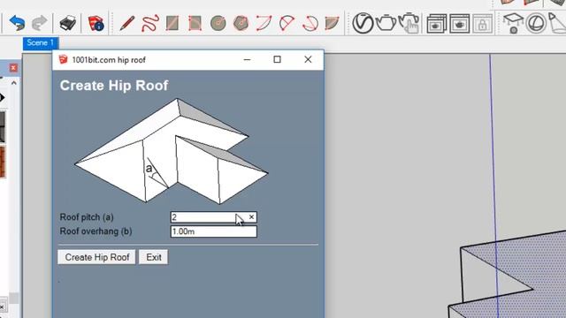 Sketchup Tutorial: How To Easily Create Hip Roof Using A Sketchup Plugin смотреть онлайн