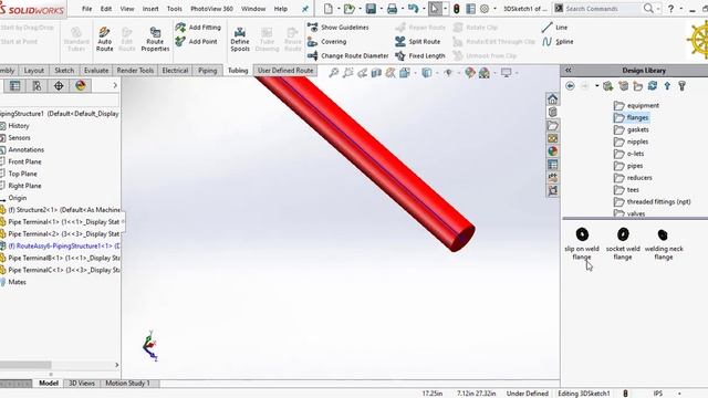 SOLIDWORKS ROUTING - ADDING COMPONENTS TO ROUTE смотреть онлайн