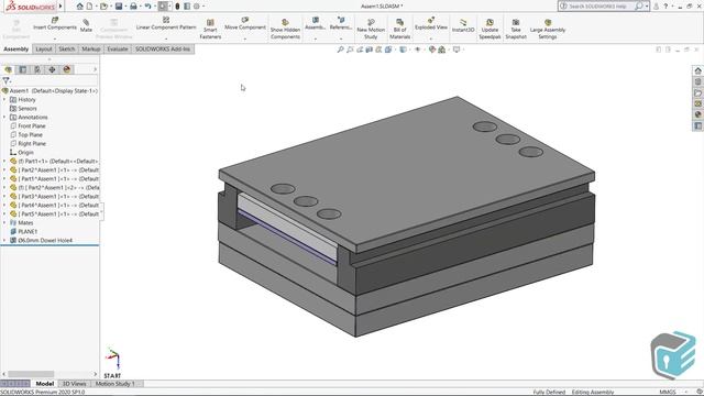 SOLIDWORKS - Hole Series (Assembly Features) смотреть онлайн