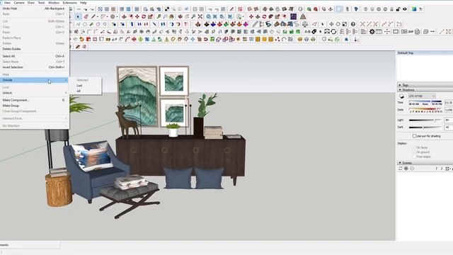 A basic tip to hide - unhide in Sketchup смотреть онлайн