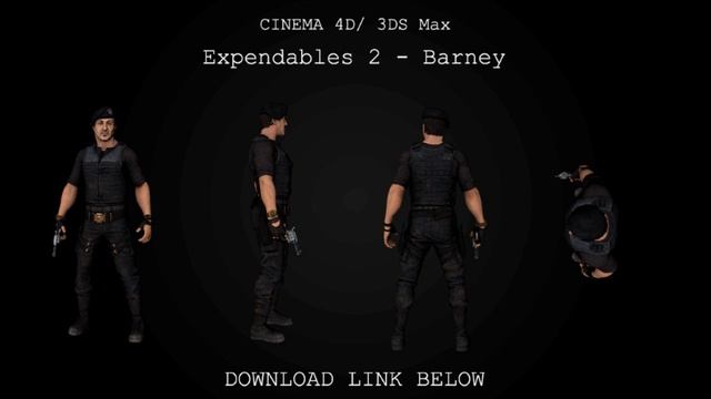 Cinema 4D/ 3DS Max | Expendables 2 Barney Model Download смотреть онлайн